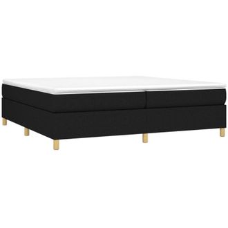 vidaXL Cama sin colchón tela negro 200x200 cm Vidaxl
