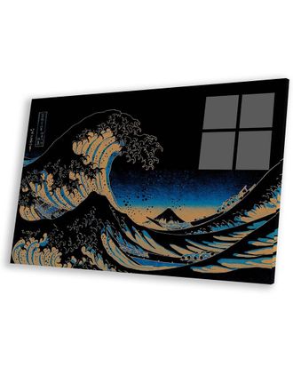 iCanvas Icanvas Great Wave At Night Print On Acrylic Glass By 5By5collective