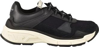 Emporio Armani Multicolor Leather and Mesh Sneakers