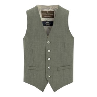 Oscar Jacobson Vests, male, Green, Size: XL Carlo Waistcoat