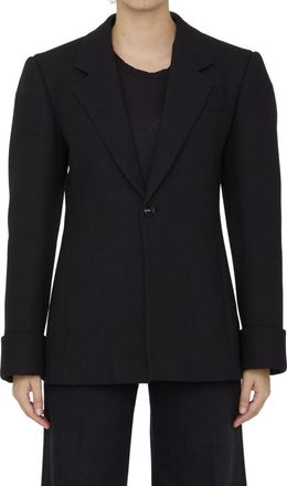 Bottega Veneta Black Notched Lapel Blazer