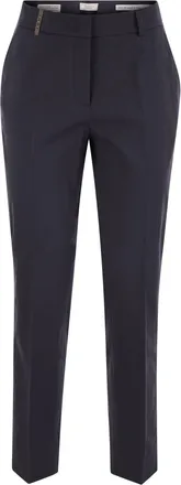 PESERICO Peserico Light Cotton Satin Cigarette Trousers