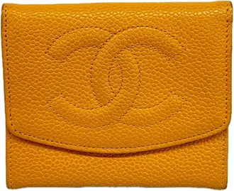 Chanel Orange Grained Calfskin Coin Purse/Coin Case (Pre-Owned)