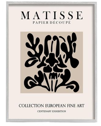 Stupell Industries Abstract Contemporary Black Floral Design Matisse Typography By Ros Ruseva Wall Art