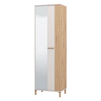 Dmora Armoire 1 Porte P&ecirc;che Dmora, En Bois M&eacute;lamin&eacute; Blanc Cr&egrave;me