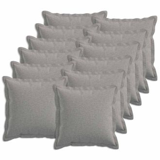 vidaXL Cuscino Con Cuscino Houten 12 Pz Grigio Nuvola Lino Vidaxl