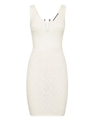 Philipp Plein Viscose Mini Dress Monogram