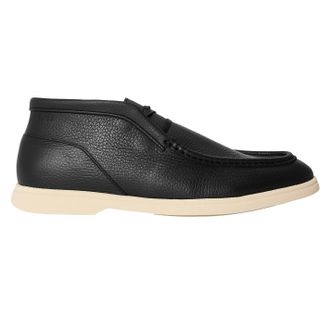 HUGO BOSS Mens Sienne Desb Leather Chukka Boots (Black) - Size UK 12