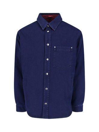 Gucci Camicia Reversibile In Denim E Flanella
