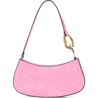 Staud Ollie Suede Shoulder Bag in Orchid at Nordstrom