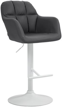 Clp Taburete De Bar Natoma En Polipiel Negro Metal Blanco Mate