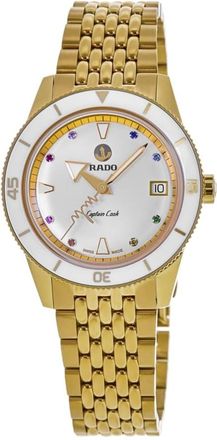 Rado Captain Cook X Marina Hoermanseder Heartbeat Special Edition White Dial PVD Steel Womens Watch R32117708