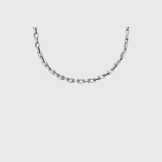 Diesel Stainless Steel Chain Necklace - Necklaces - Unisex - Silver