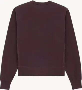 Saint Laurent Crew-Neck Cotton Sweatshirt - Prune