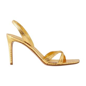 PARIS TEXAS High Heel Sandals, female, Yellow, Size: 6 US Stiletto 85mm Leather Sandals