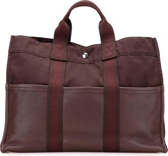 Herm&egrave;s Pre-owned Womens Garden Party Tote Bag - Brown Leather - One Size