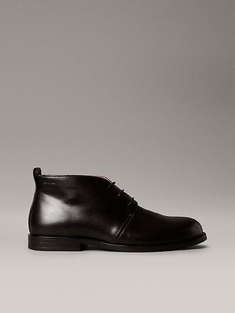 Calvin Klein Leather Desert Boot Lace-Up Shoes