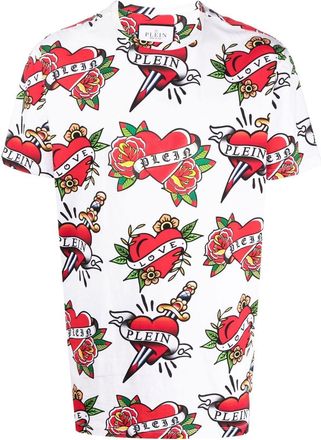 Philipp Plein SS Love T-shirt - men - Cotton - XXXL - White