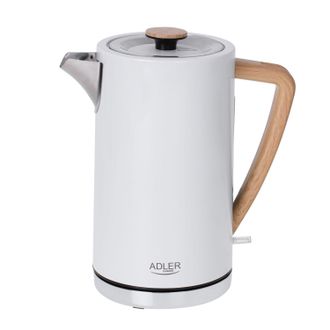 Adler Europe Bouilloire &Eacute;lectrique Moderne Adler Ad 1347w De 1,7 Litre - En M&eacute;tal, Coloris Blanc