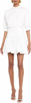 SIMKHAI Effie Bubble Mini Dress In White