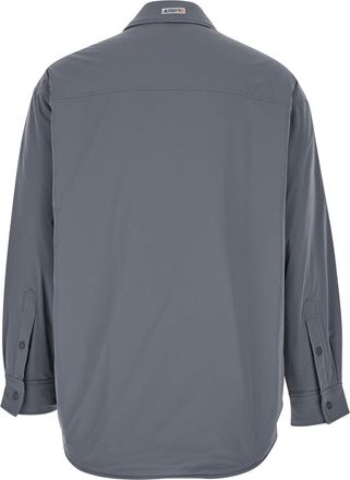 Autry Mens Grey Jacket With Patch Pocket Nylon Coat