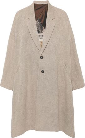 Ziggy Chen linen coat - men - Linen/Flax/Cupro - 48 - Neutrals
