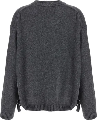 Ganni Side Laces Sweater - Charcoal