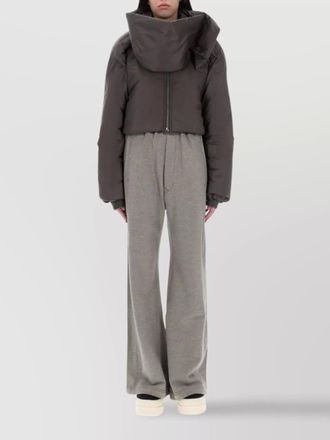 Rick Owens cropped puffer coat high collar