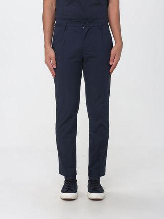 K-Way Ailton Slim Fit Cotton Gabardine Chino Trousers with Belt Loops
