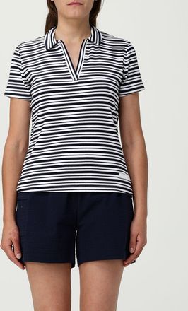 Emporio Armani Polo EA7 in viscosa stretch a righe