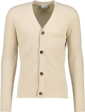 Profuomo Gebreid Vest - Heren - Truien - Beige - Maat: XL
