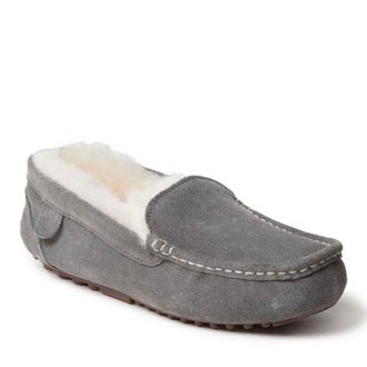 Dearfoams Fireside By Dearfoams Womens Mel Genuine Shearling Moccasin