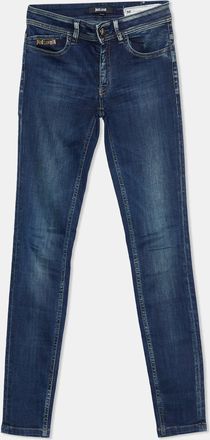 Just Cavalli Navy Blue Stretch Denim Skinny Leg Jeans