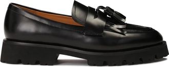 Kazar Instap halfschoenen op een dikke zool. Dit product valt groot uit. - Dames - Loafers - Zwart - 40 EU - Leer - Schoenen