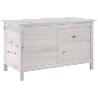 Berkfield Home Garden Storage Box White 99x49.5x58.5 cm Solid Wood Fir