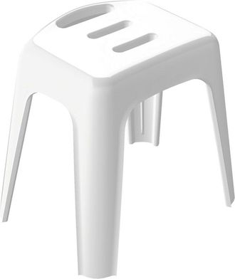 Spirella Spirella - Taburete Con Asiento De Ducha Grande Hocker Blanco - M&aacute;x. 130 Kg