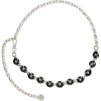 Steve Madden Resin Chain Belt in Black at Nordstrom Rack, Size Large/x-Large