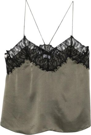 Iro Newin Top - Dames - Tops - Groen - Maat: 2XS Satijn
