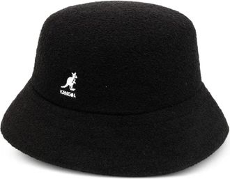 Kangol logo-embroidered bucket hat - unisex - Polyester/Modacrylic/Recycled Polyester - S - Black