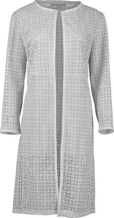 Susan Bender Cappotto con dettagli a taglio laser - Bianco