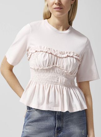 Cecilie Bahnsen Womens Vilde ruched jersey top