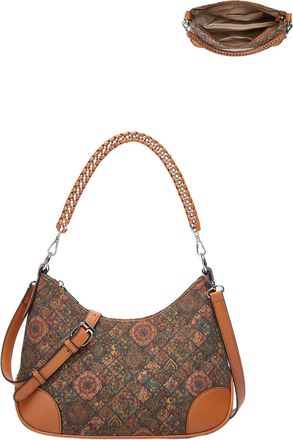 Generic Cork Shoulder Bag for Women Bohemian Style Vintage Crossbody Handbag Hobo Satchel Purse, A-1