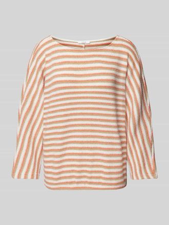 OPUS Strickpullover mit Streifenmuster Modell Guste in Koralle, Gr&ouml;&szlig;e 36