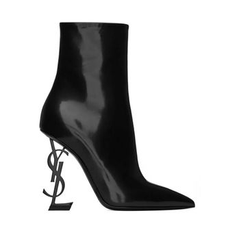 Saint Laurent Womens Black Opyum Ankle Boots, Brand Size 39 ( US Size 9 )
