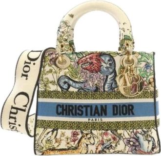 Dior Pre-owned D-Constellation Lady D-Lite Medium Bag - Dames - Vintage Handtas - Beige - ONE Size - Vintage