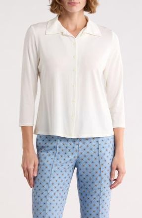 T Tahari Button-Up Shirt in White at Nordstrom Rack, Size X-Large