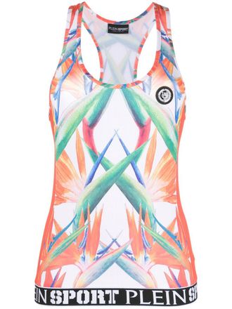 Plein Sport Tanktop met bloemenprint - Wit