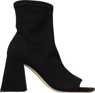 Vic Mati&eacute; Schoenen, Dames, Zwart, 39 EU, Gebreide Blokhak Enkellaarzen