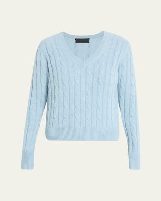 Nili Lotan Camelia Cable-Knit Cashmere Sweater