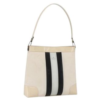 Gucci Pre-owned Shoulder Bags, female, White, Size: ONE SIZE Pre-owned Canvas Shoulder Bag